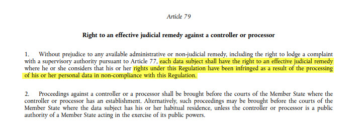 GDPR - Article 79